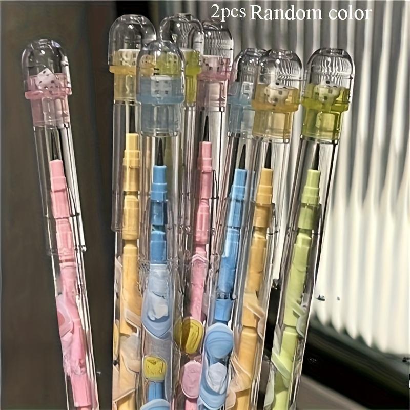 

2pcs Egg-Shaped Pencils with No Sharpening Required, - Durable Plastic Art Supplies for School, Office, Home & Travel, Mess-Free Writing & Drawing