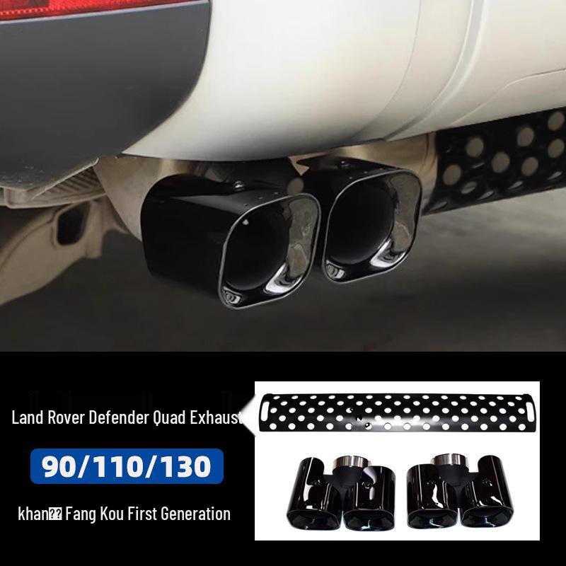 Kahn Quad Square Outlet Exhaust for 2020-2025 Land Rover Defender 90/110 Tailpipe Modification
