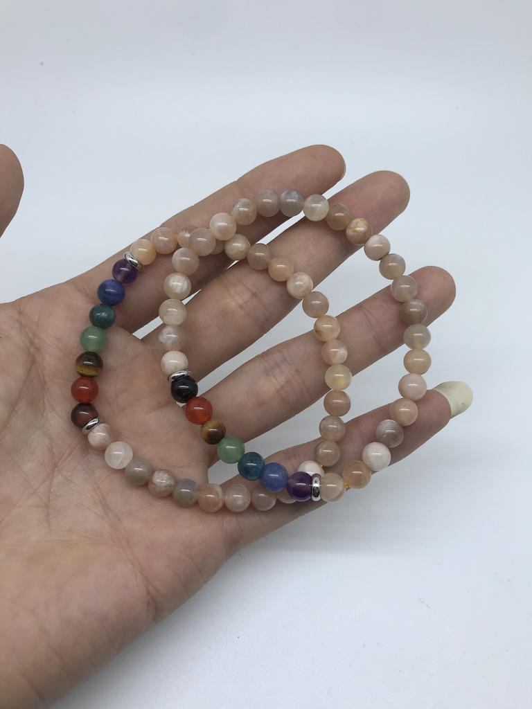High Quality 8mm Natural Round Beads 7-Chakra Bracelet Gemstone Loose Stone Beads High Quality Stone Beads