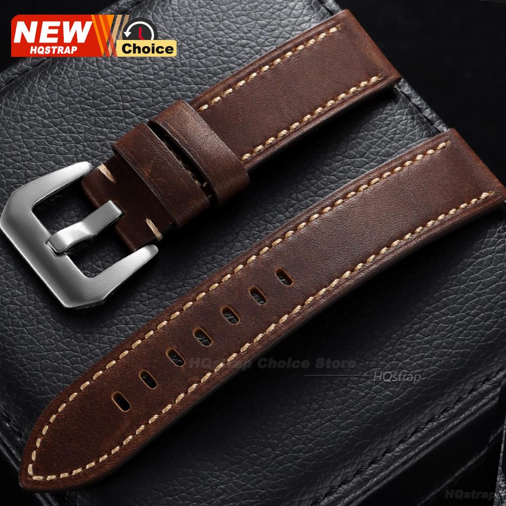 Vintage Wrist Watchband 18mm 20mm 22mm 24mm Universal Women Men Wristband Bracelet Smartwatch Leather Sport Wristbelt Accessory