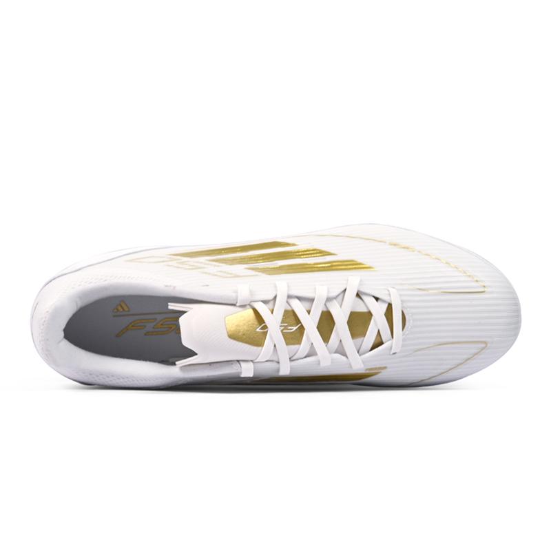 Adidas F50 League AG Kunstrasen-Fußballschuhe Unisex Weiß Gold Sneaker IH5811