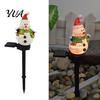 Waterproof Landscape Lighting Solar Garden Stake Light, Christmas Outdoor LED Lamp with Warm Powered Decor Glow, Decorative for Lawn Patio