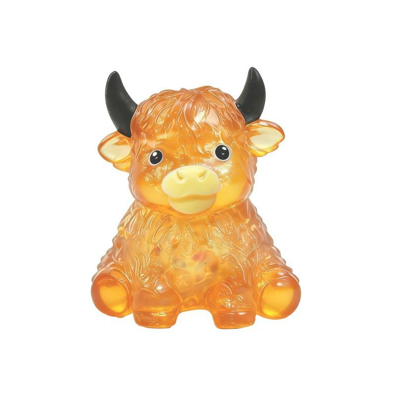 Highland Cow Squishy Stress Balls, Squeeze Toys for Anxiety Relief, Cute Animal Fidget Toy for Office Desk Decor & Appreciation Gift