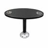 Oval Boat Tea Table Waterproof with Drink Holders