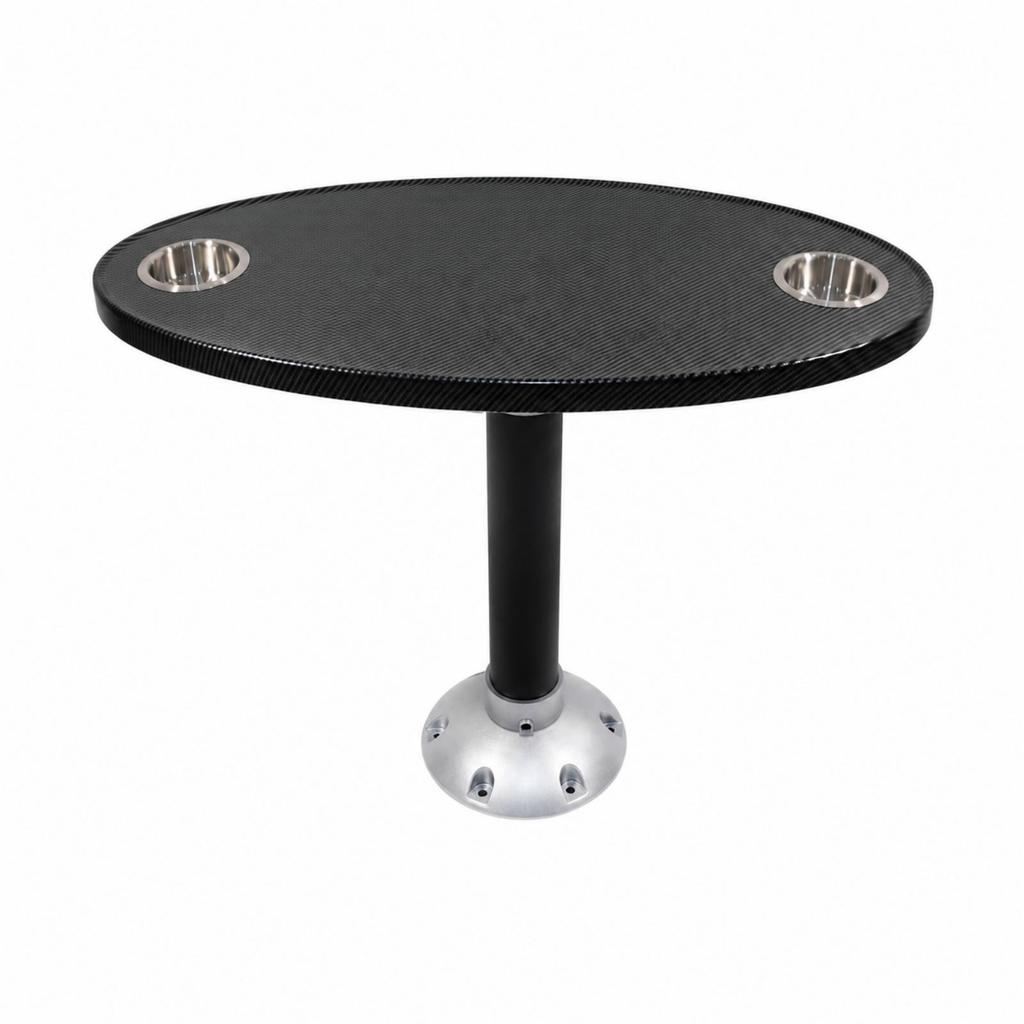 Oval Boat Tea Table Waterproof with Drink Holders