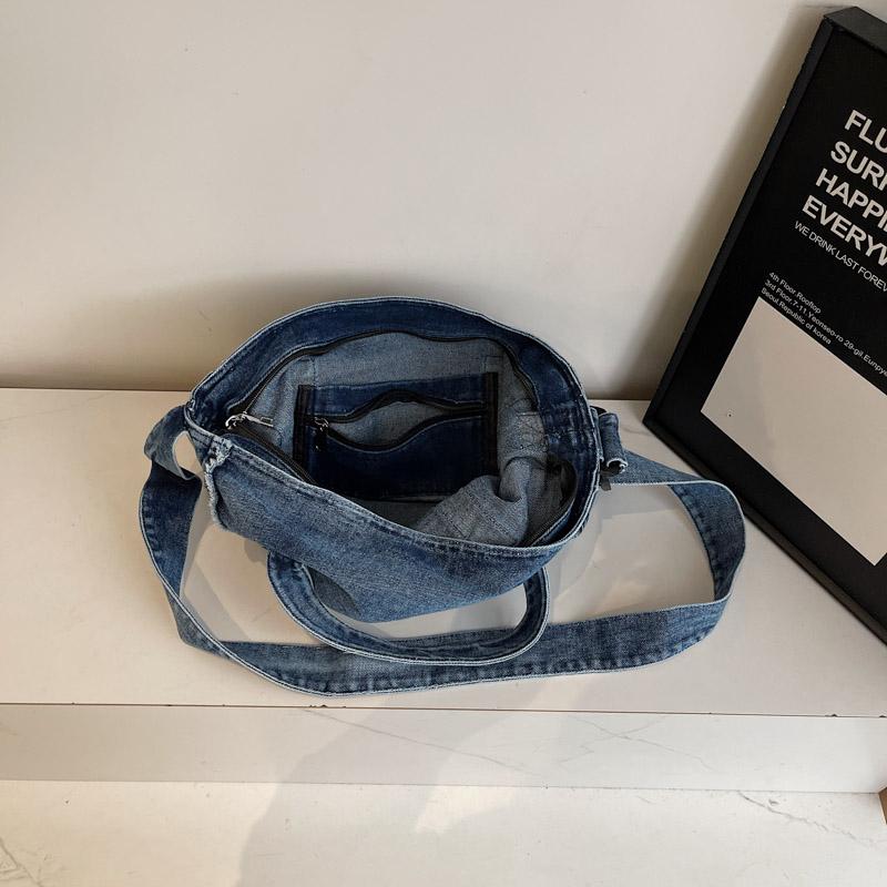 Denim Tote Bag Women Shoulder Bag Crossbody Bag