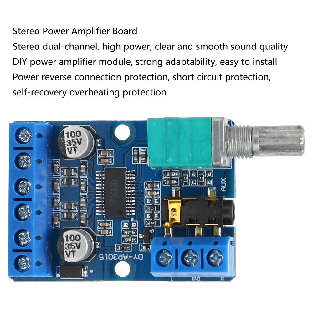 with Volume Control Stereo Dual Channel Module 12V/24V High-Power Amplifier Board DIY Module