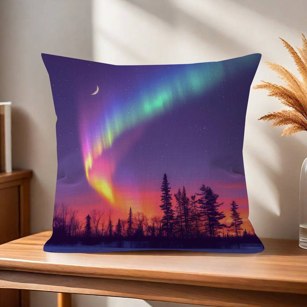 Nature Aurora Beauty  Personalized Pillow Cover Kids Bedroom Wild Party Decor Pillowcase Kid Birthday Shower Gift