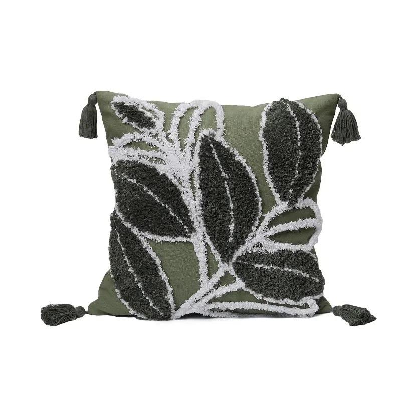 45x45CM Embroidered Floral Pillow Case Decor Home Light Luxury Sweet Pillow Cushion Cover Throw Square Funda Cogines De