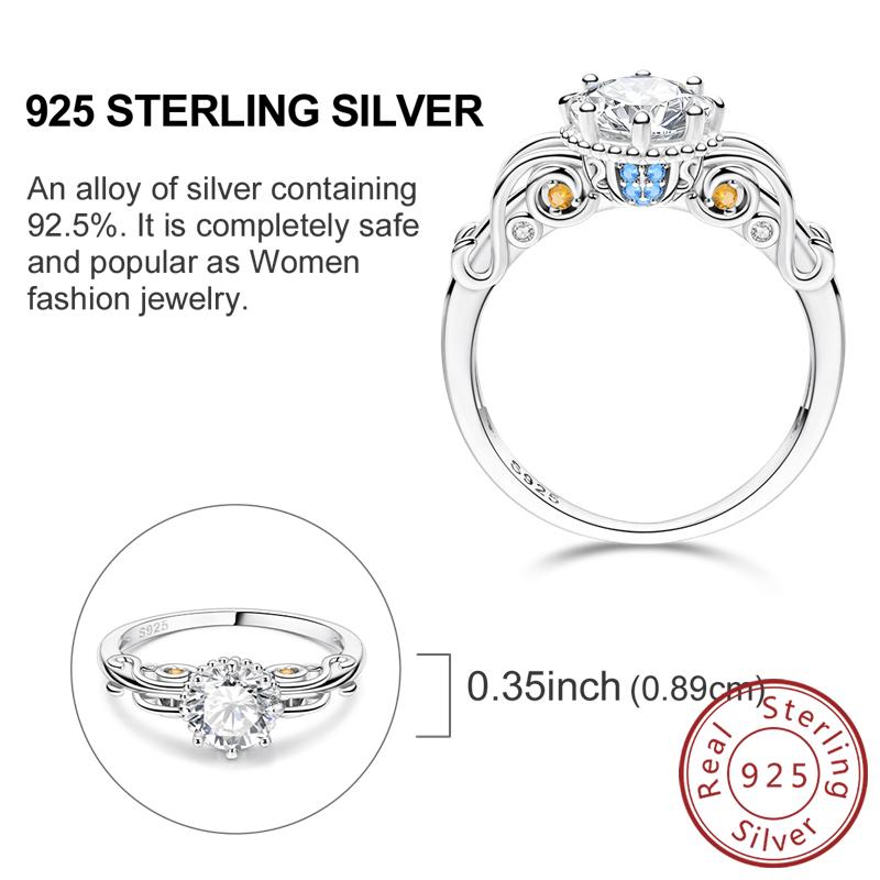 925 Silver Rings for Women Gold Shining Retro Heart Bow Star Ring Size 6 7 8 9 Wedding Anniversary Fashion Fine Jewelry