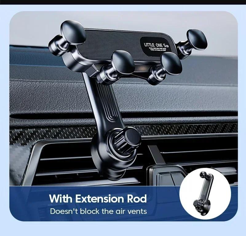 Gravity Car Phone Holder for 4.7-7 Inch Mobile Phone Car Air Vent Phone Mount Universal Shockproof GPS Clip Smartphone Stand