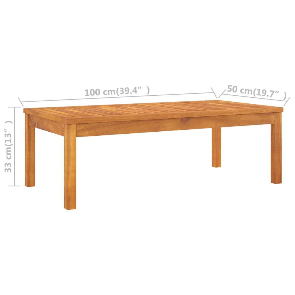 9 Piece Garden Lounge Set with Cream Cushions Solid Acacia Wood