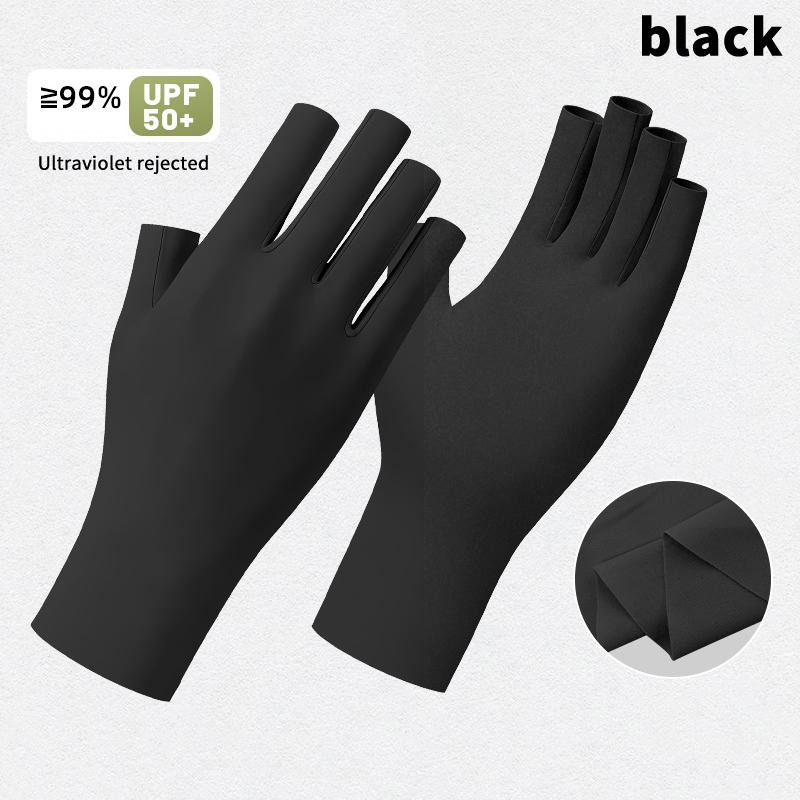 1 Pair Anti Uv Nail Gloves Uv Gel Shield Glove Half Finger Manicure Led Lamp Nail Art Salon Tools