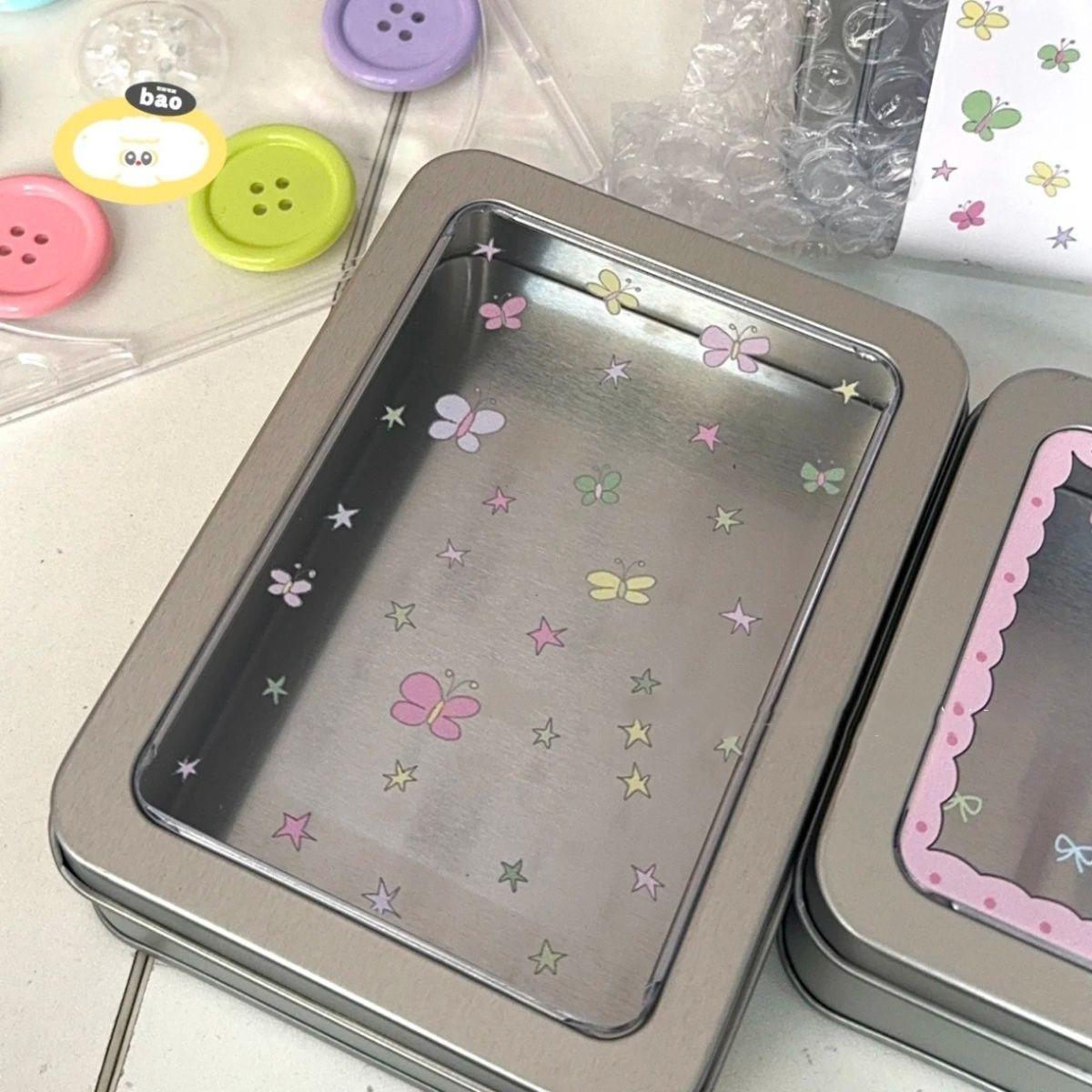 

Модный органайзер Kpop Photoaced Organizer Sliver Color Bow Series, настольный держатель для канцелярских принадлежностей, креативный дизайн, мини-коробка для хранения вещей