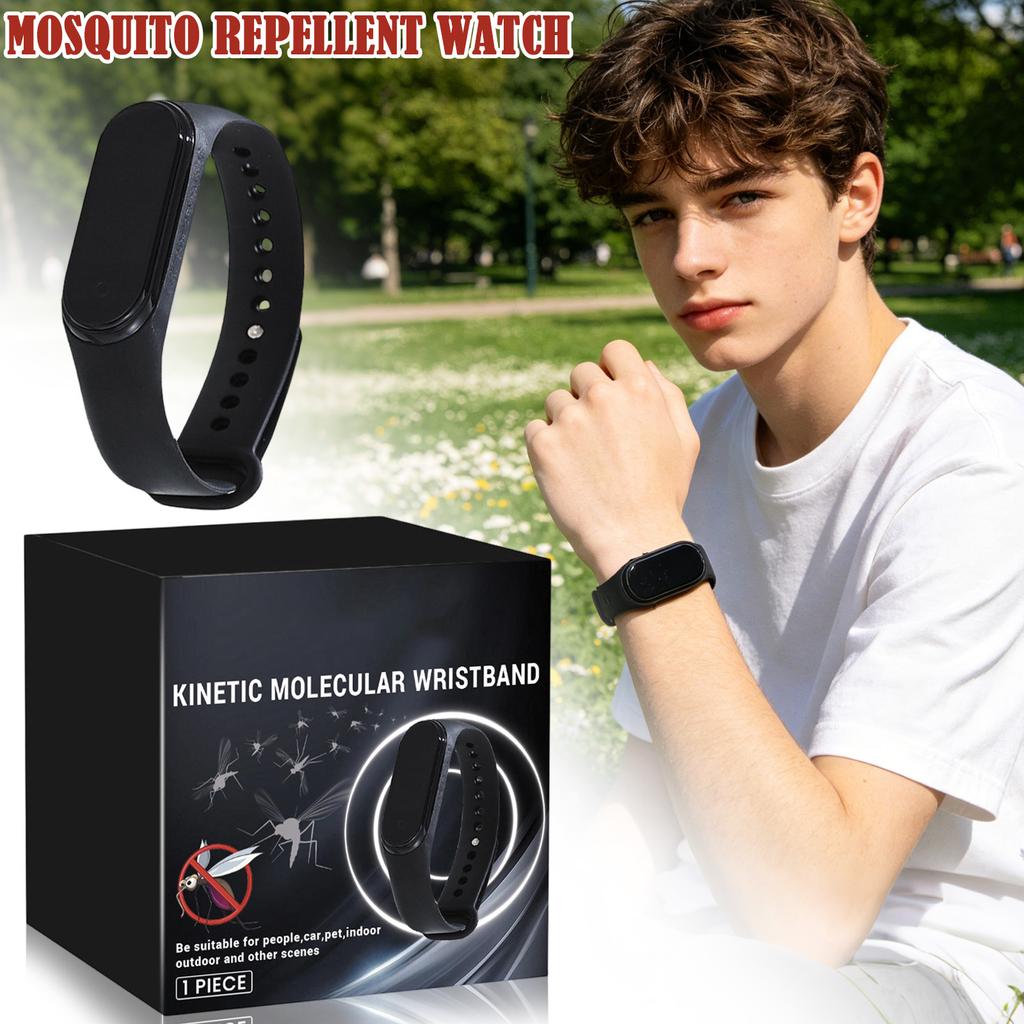 Kinetic Molecular Wristband Mosquito Repellent Wearable Insect Deterrent Adjustable Band Suitable for Indoor Outdoor Use