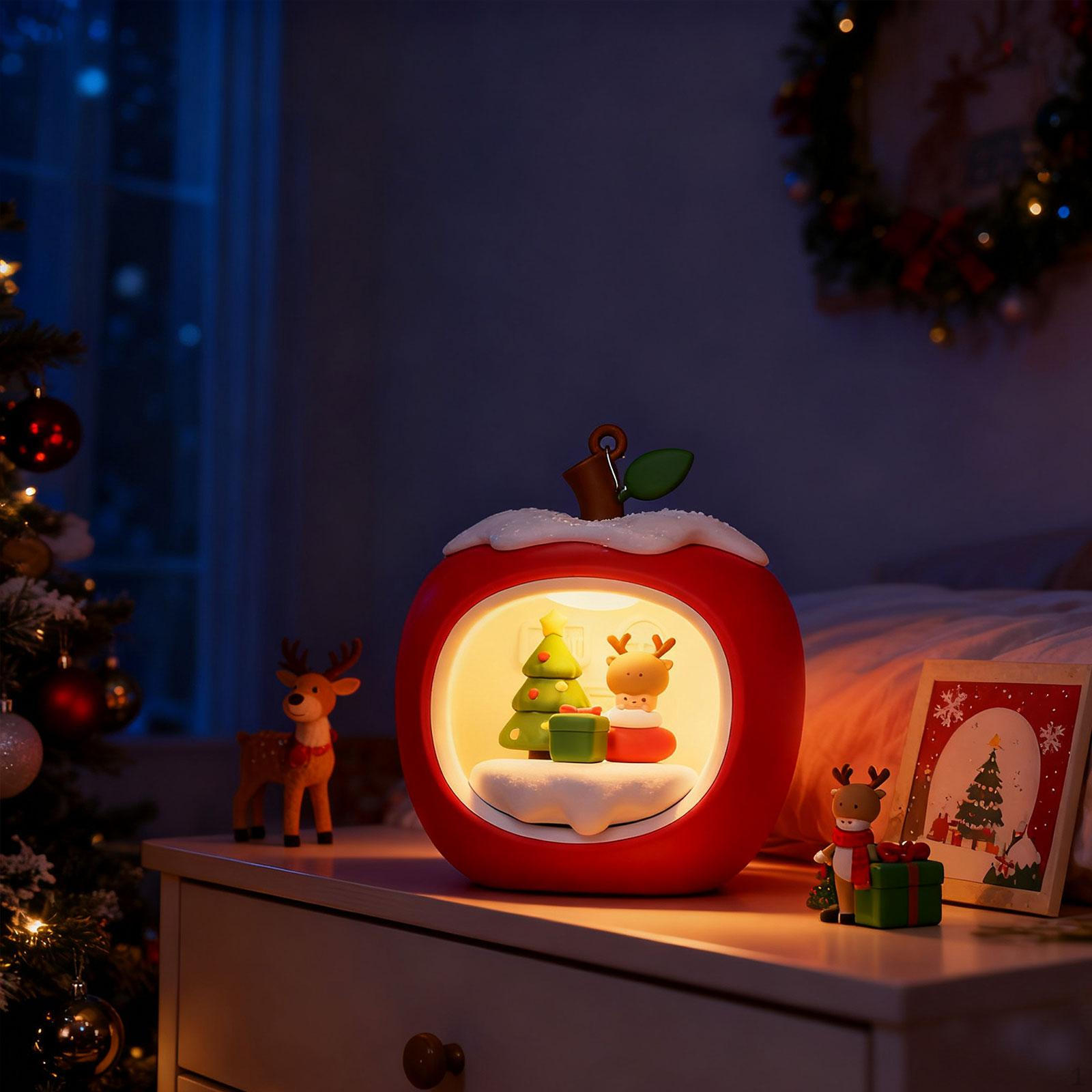 

Apple Night Light, Christmas Home Decoration, Cartoon Light for Bedroom, Boys AAA Battery