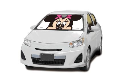 Napolex Car Sunshade for Front No Suction Cups Compatible with Standard Cars and Disney Minnie Mouse Use, Required, 1350x700mm, SUVs, Design, WN-54