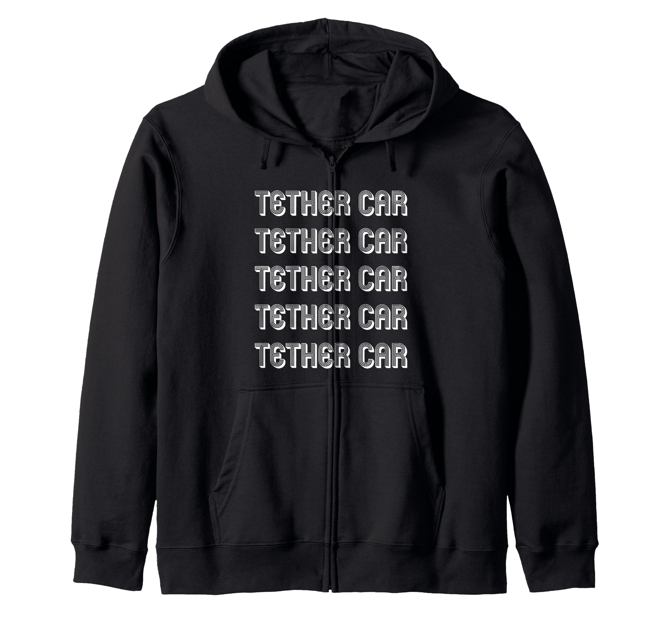

Tether Car Rubber Zip Hoodie чёрный