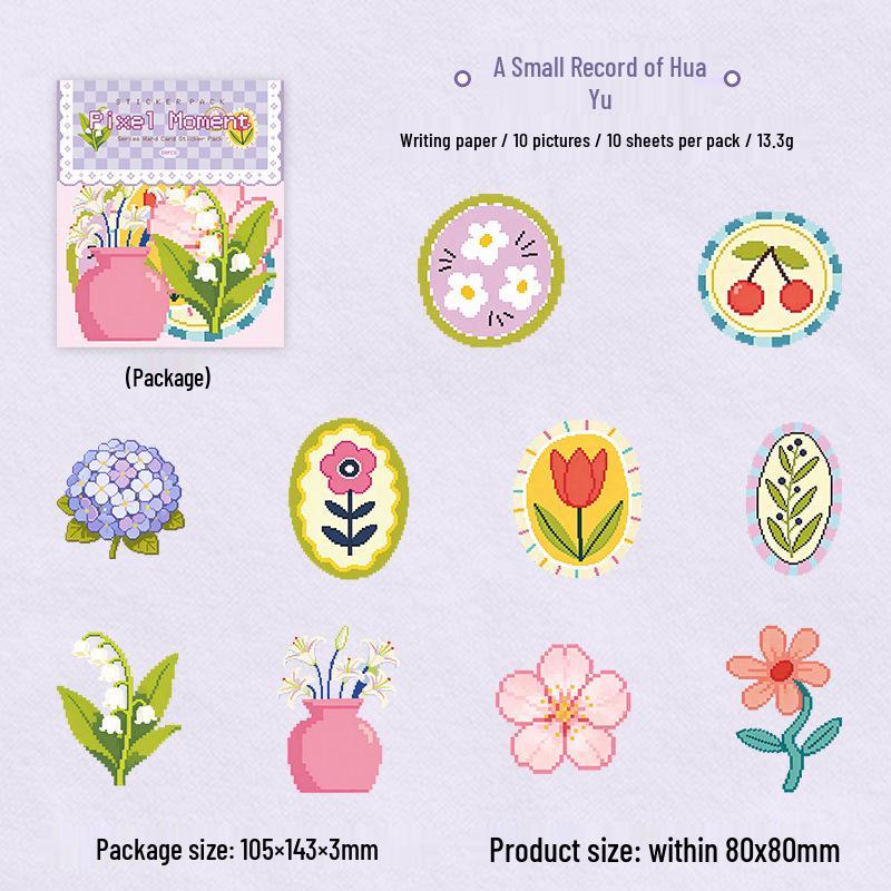 Ketchup Girl Bean Patch Diary Series: European Style Decorative DIY Sticker Pack (4 Types)