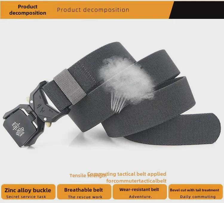 Men's Tactical Quick Release Aluminum Alloy Belt for Outdoor Sports & Military Enthusiasts