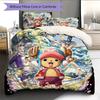 Juego de Ropa de Cama con Estampado de Dibujos Animados Colcha Funda de Colcha Funda de Almohada Decoración del Hogar Regalo de Cumpleaños (1 * funda nórdica + 2 * fundas de almohada, sin núcleo)