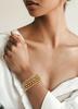 Bracelet perlé plaqué or pour femme, Bracelet à billes extensible empilable en acier inoxydable Hypoallergénique
