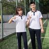 2022 Summer Couple Sports Set: POLO Shirt & Loose Pants for Women, Short Sleeve T-shirt, School Uniform Style