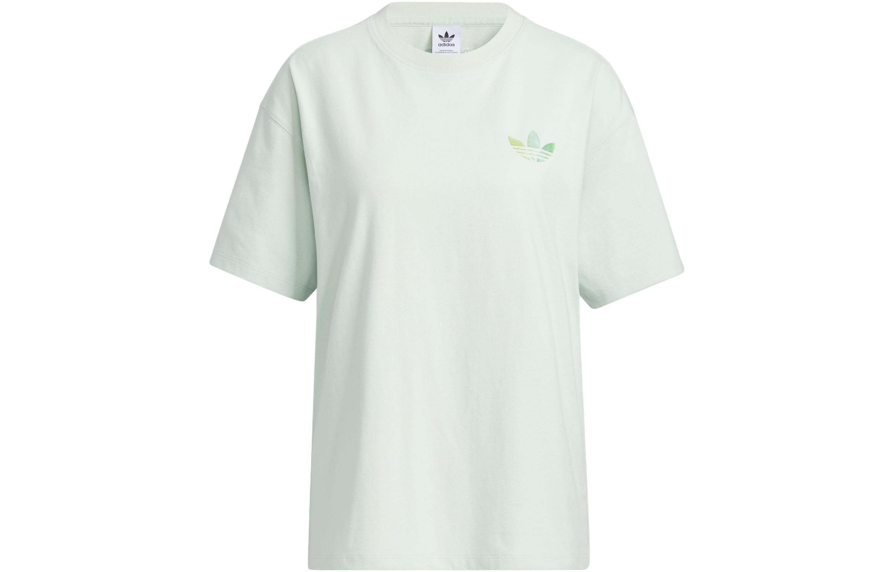 adidas originals Women s Lifestyle Logo Print Short Sleeve Tee Women s  Linen Green  IK8627 XXS