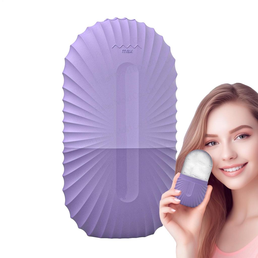Summer Ice Face Roller Facial Massage Ice Cream Container Reusable Silicone Massage Ice Mold For Home Travel Facial Beauty