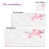 Pink Japanese Cherry Blossom Art Mouse Pad Computer Office Table Mats Rubber Anti-slip Gaming Keyboard Mousepads Long Desk Pads