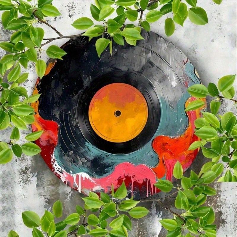Vintage Metal Poster 8 Inch Black Vinyl Wall Art for Living Room
