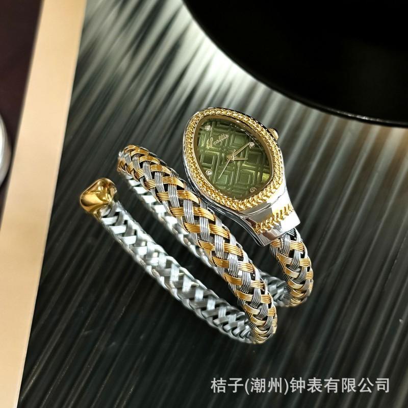 Scottie 9791 Womens Oval Quartz Watch Retro Style Braided Strap Fashion Wristwatch