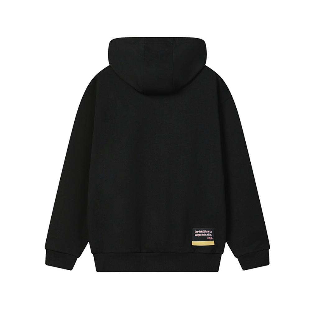 Fila CNY Bereit zum Abheben Frühjahrsmode Trendig Retro Sportlich Lässig Vielseitig Bequem Baumwolle Hoodie Lockerer Schnitt Unisex Hoodies Schwarz F11M619225FBK