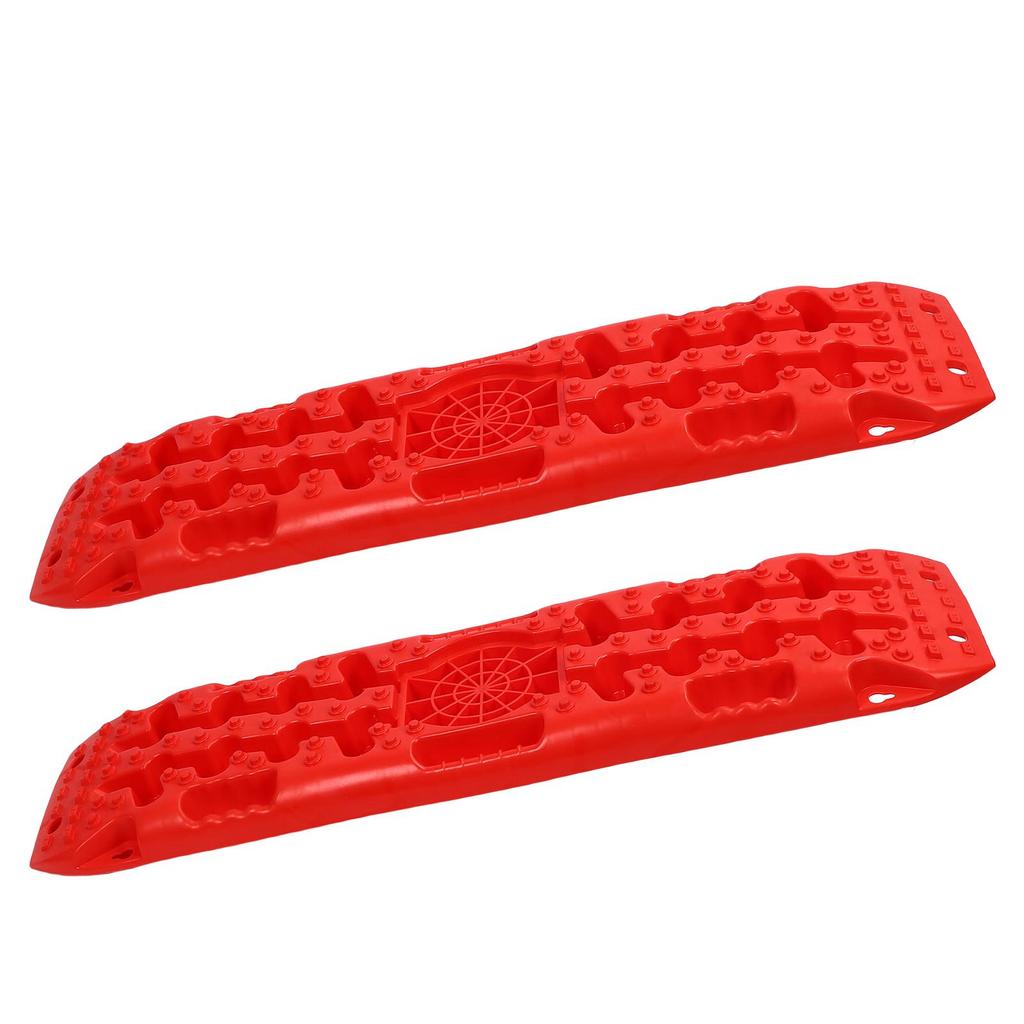 Off Road Traction Boards All Weather Auto Traction Mat Tire Grip Aid Unstuck Your Car From Snow Ice Mud and Sand Red