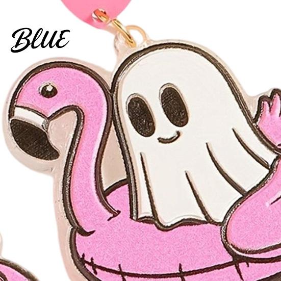 Heart Shaped Ornament Earrings 1 Pair Summer Halloween Ghost for Women Cute Lightweight Comfortable Earring Dangles Pool Float Dangle Drop Earrings,