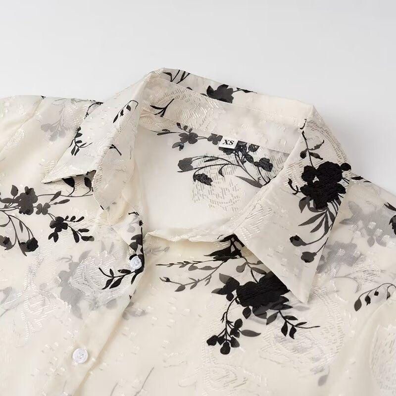 Kaslead New Arrival Women's Fashion Style Fashion All-Match Casual Minimalist Jacquard Long Sleeves Shirt