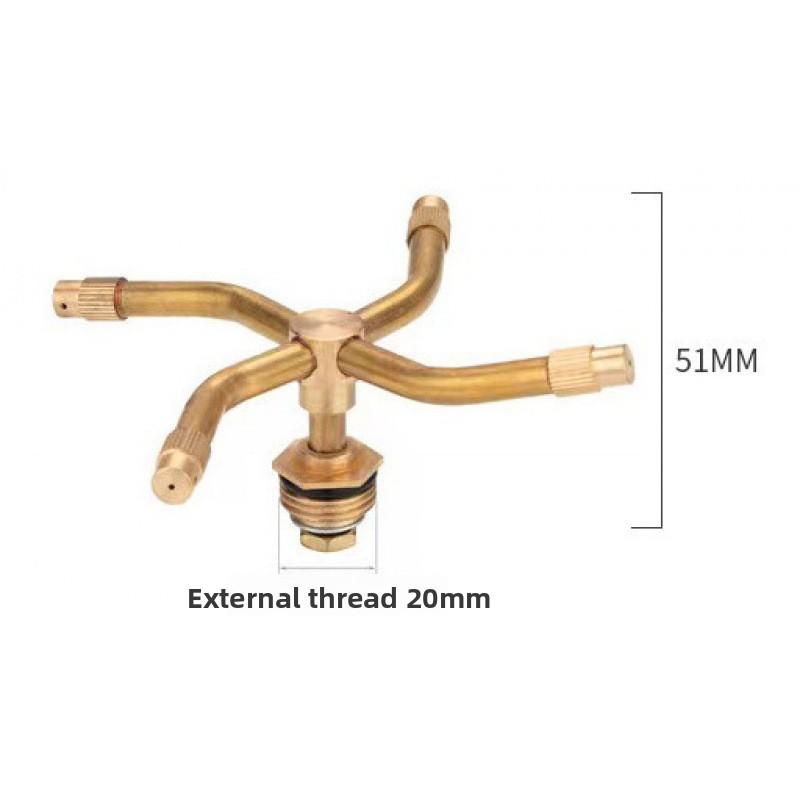 1PZ 1/2/3/4 Bracci Automatici Rotanti Irrigatore da Giardino Prato Ugello Irrigazione Spruzzatore Rotante in Ottone