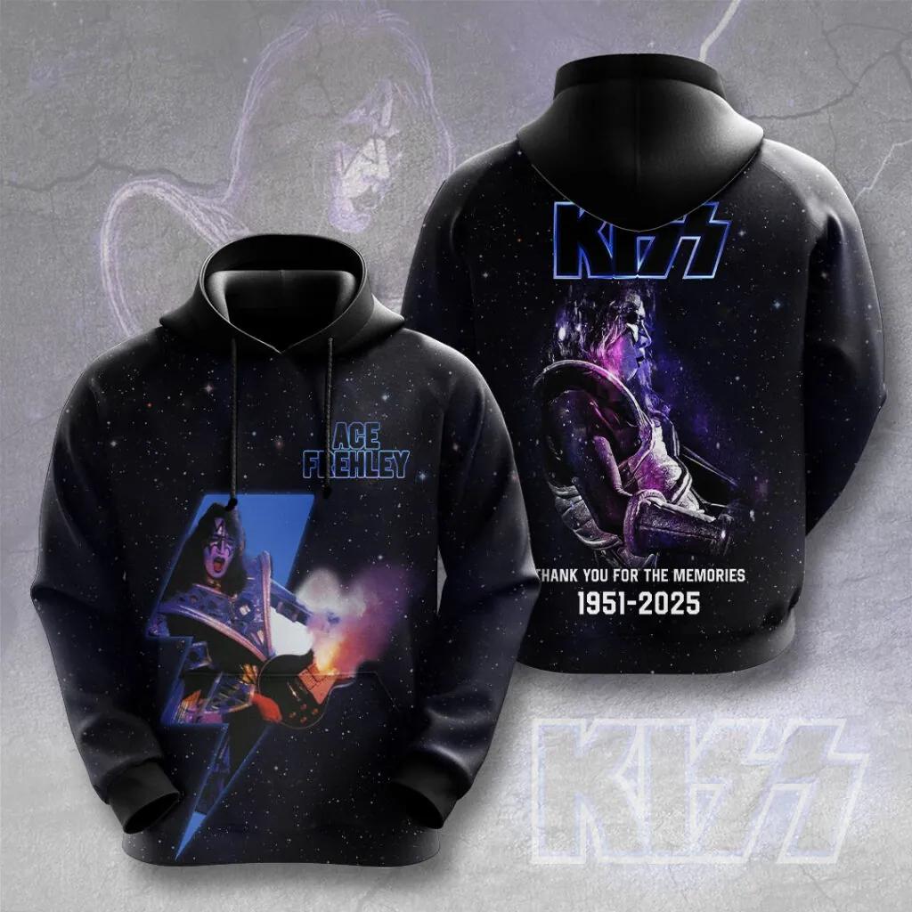 Rock KISS Kapuzenpullover Sweatshirt Männlich 3D-Druck Herren Damen Hip Hop Trend Trainingsanzug Pullover Jacke Übergroß Y2k Herren-Hoodies