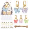 10 Sets Butterfly Party Favors Keychain With Thank You Kraft Tags For Girls Theme Birthday Party Baby Shower Goodie Bag