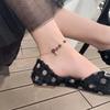 Korean-Style Influencer Gold Coin Titanium Anklet for Women – Non-Fading