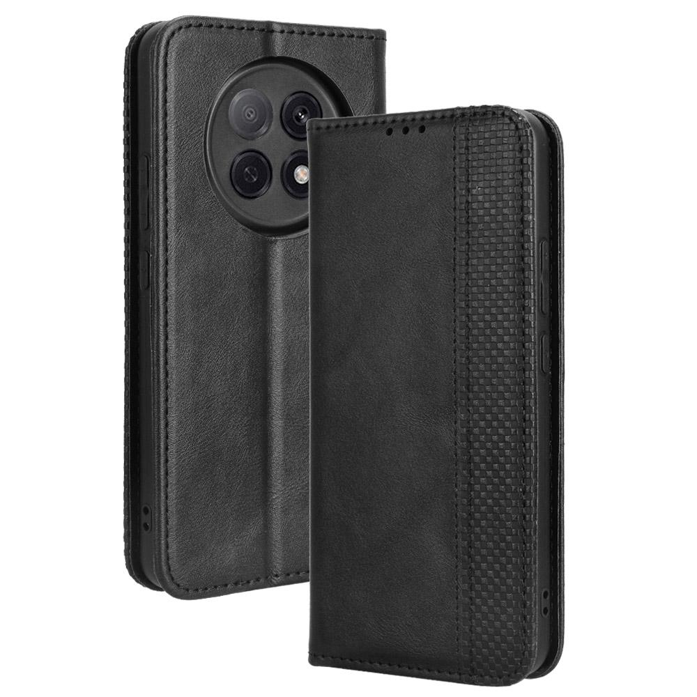 Für Oppo A5 Pro 5G (China)/Oppo F29 Pro 5G (Global) Lederhülle Brieftasche Ständer Retro Textur Handyhülle