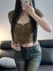 (Modal Cotton) Tight Short-sleeved T-shirt New Pure Desire Spice Girl Sexy Short Top