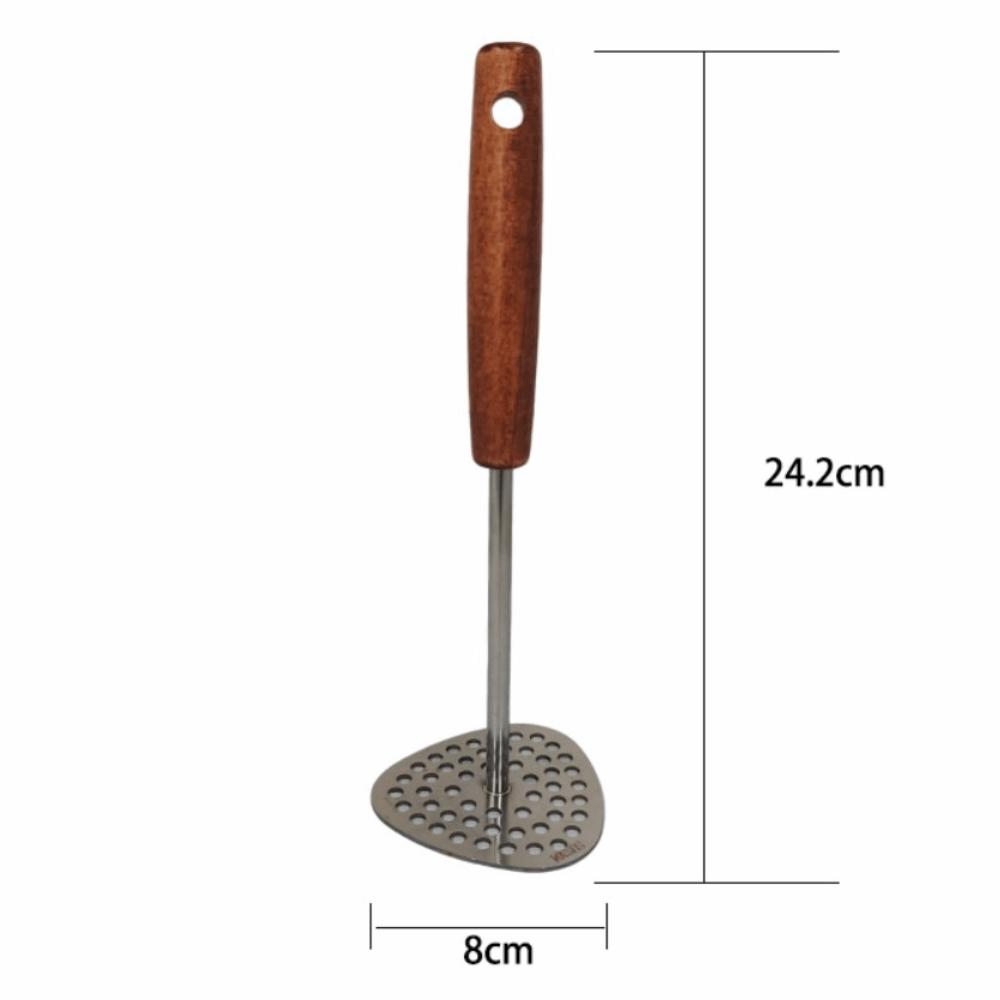 Wooden Handle Potatoes Masher Stainless Steel Avocado Masher Hand Tool Kitchen Tool  Kitchen