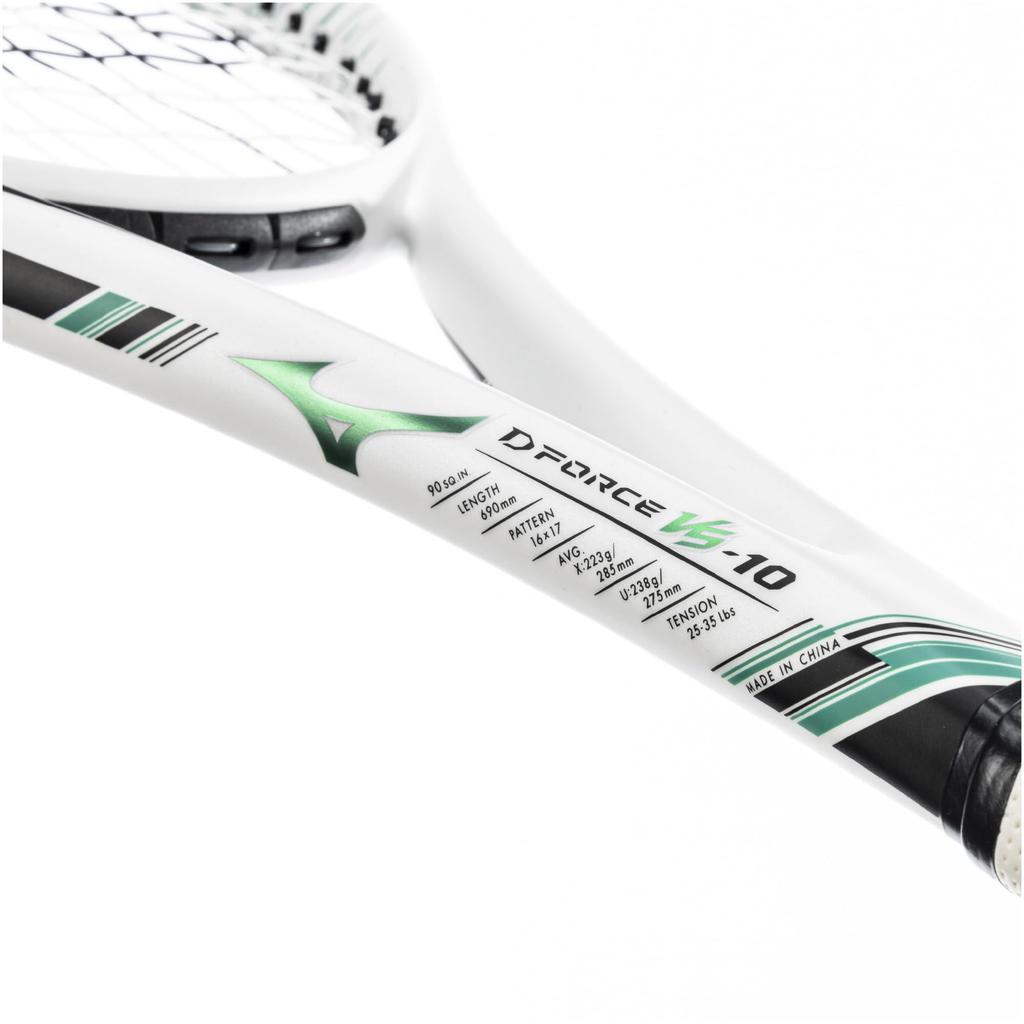 Mizuno Deeforce Tennis Racket 63JTN547 VS-10 (Soft Tennis), Unisex, White/Jade Green, 0X,