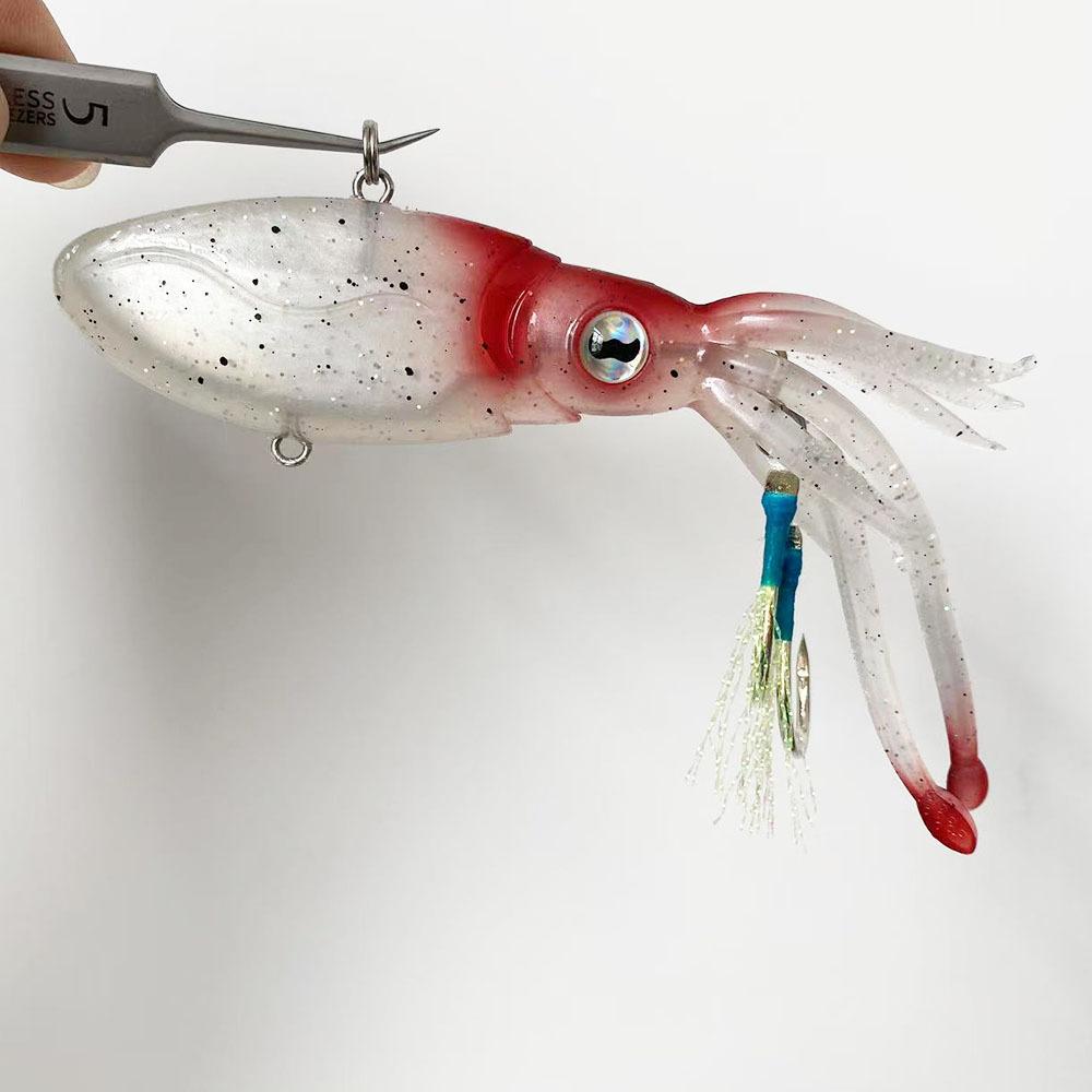 Sensoar TPE 54g Lead-Loaded Lure UV Glow Mackerel Sea Bass Boat Fishing Sea Fishing Squid VIB Soft Fishing Lure