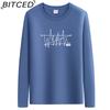 BITCED Men's Spring and Autumn Slim Trend Long-sleeved T-shirt Versatile O-neck Bottoming Shirt