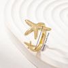 1 Pc Golden Color Summer Vacation Beach Style Sea Star Starfish Ring For Women