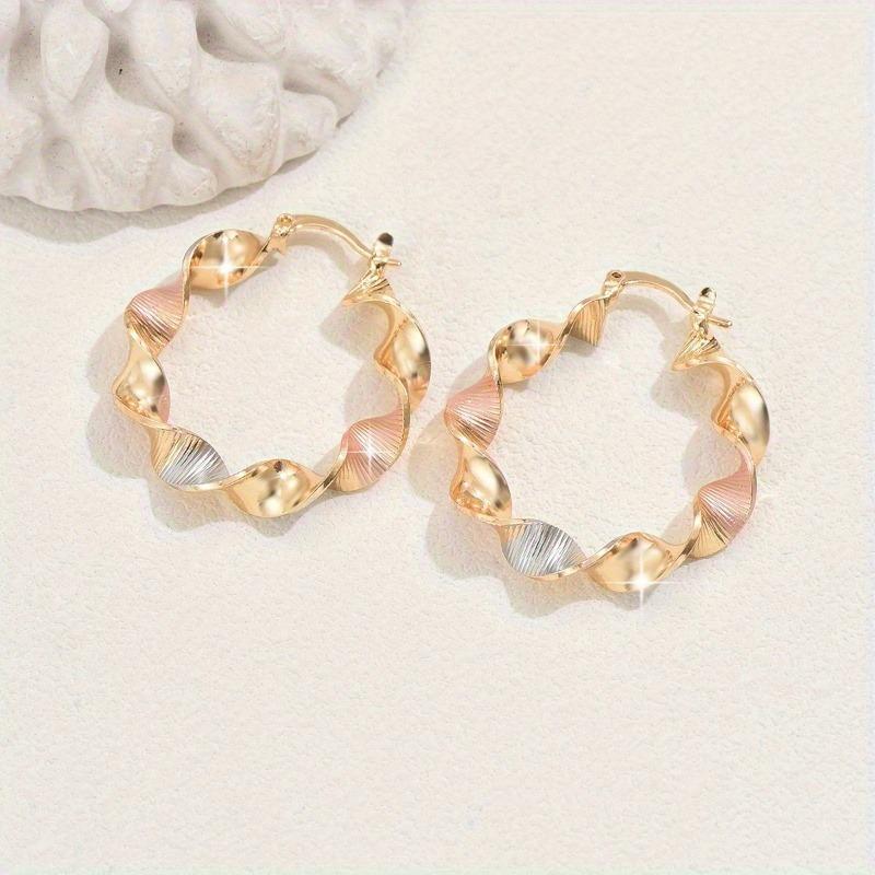 1 Pair of Chic Bohemian Hoop Earrings for Women - Elegant & Versatile Accessory, Perfect for Everyday Outfits & Gifts, Quirky Earrings