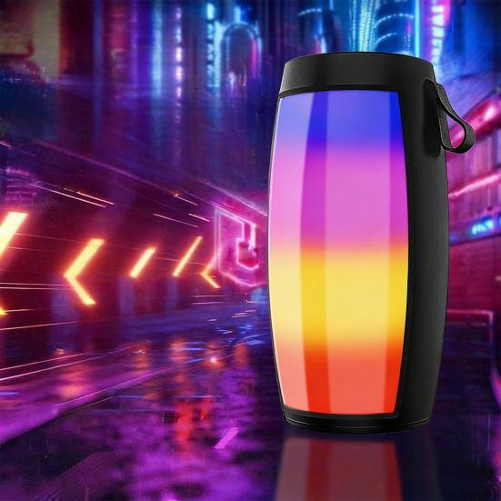 Mini Wireless Bluetooth-compatible Speaker with Colorful LED Light Support USB Disk TF Card Waterproof Portable Loudspeaker Box