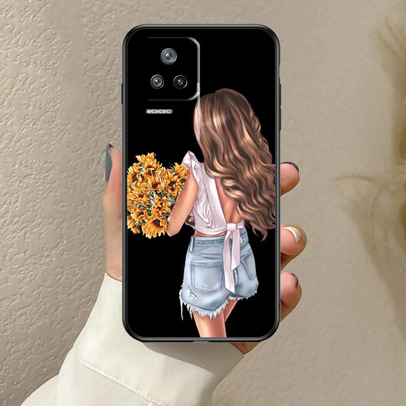 Baby Mother Brown Girl Family Case For Xiaomi 15 Ultra 13 14 13T 14T 15T Pro 17 Pro Ma  POCO F7 F5 F6 X5 X6 X7 Pro Cover